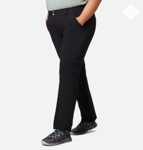 Pantaloni Columbia Saturday Trail II Convertible Dama Negrii | Plus Size GJ7MAZ90Q